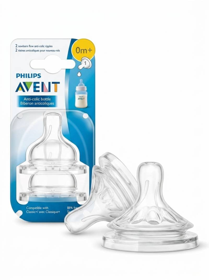 حلمة رضاعة فيليبس أفنت Anti-colic – تدفق 1 (حديثي الولادة 0+) – قطعتان