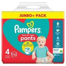حفاضات بامبرز بانتس Baby-Dry – مقاس 4 (9–14 كغم