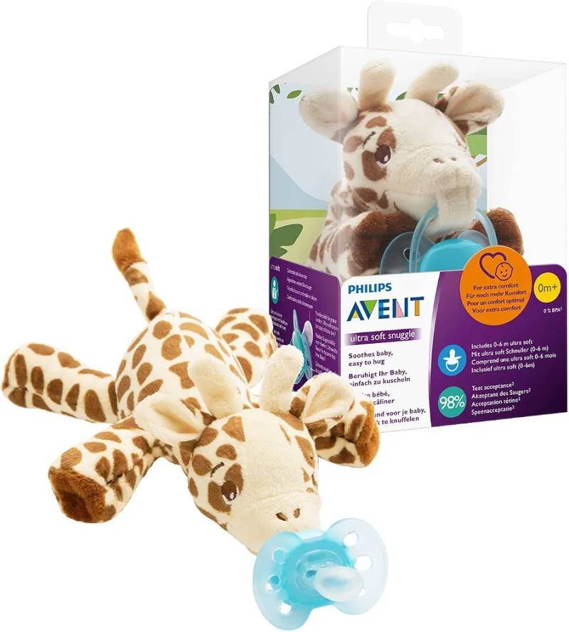 لهاية فيليبس أفنت Ultra Soft Snuggle تأتي مع دمية زرافة ناعمة 