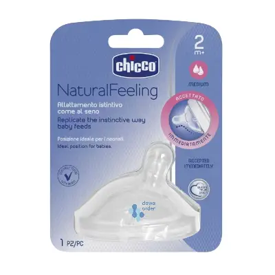 حلمة شيكو NaturalFeeling للرضاعة – تدفق متوسط 2+ أشهر