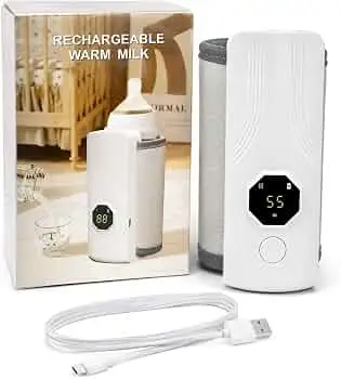 سخان حليب محمول قابل لإعادة الشحن – Rechargeable Warm Milk  