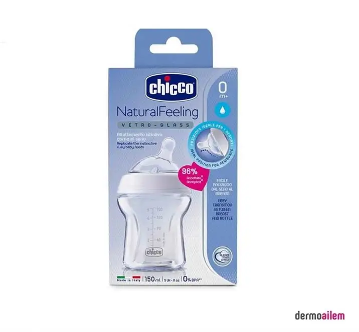  Chicco NaturalFeeling رضّاعة زجاجية 250 مل – تدفق بطيء 0M+