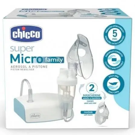 جهاز بخار التنفس المنزلي "Super Micro Family Aerosol A Pistone" من ماركة تشيكو. 